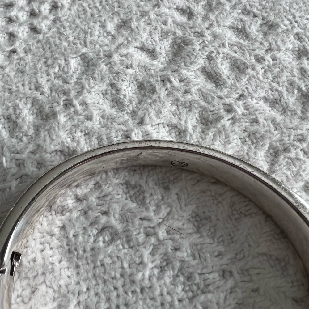 Brighton silver with gold flowers & rhinestones bangle bracelet - Picture 5 of 9